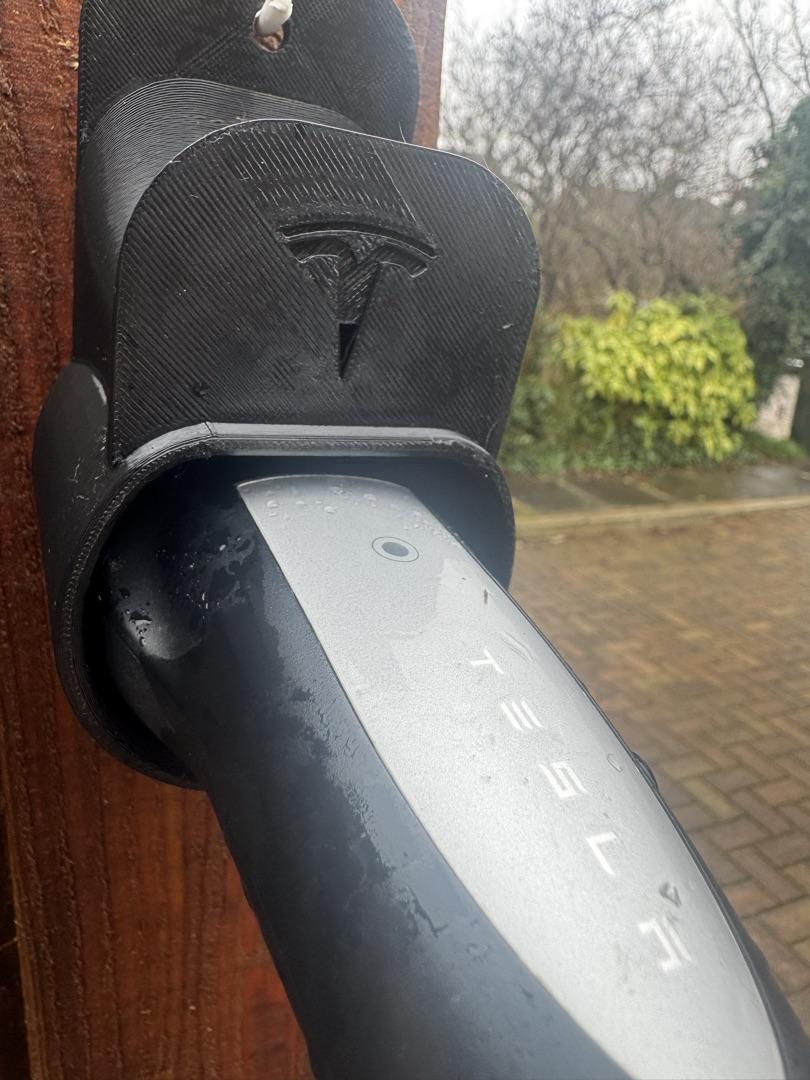 Tesla charger holder alternate angle